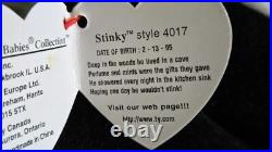 Ty Beanie Babies'Stinky' the Skunk Plush Toy 4017 1995 PVC Rare With Errors Ty Beanie Babies'Stinky' the Skunk Plush Toy 4017 1995 PVC Rare With Errors