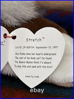 Ty Beanie Babies Stretch Ostrich 1997 RARE, ERRORS (Retired, Baby)