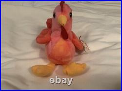 Ty Beanie Babies Strut the Rooster 1996 Mint Read Extremely Rare Tag