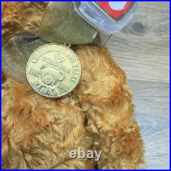 Ty Beanie Babies Teddy 100 Years of Teddy Bears withGold Medallion TAG Rare