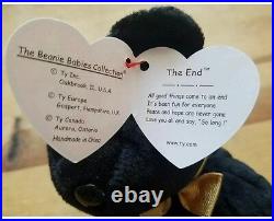 Ty Beanie Babies The End Bear 1999 RARE Tag Errors Mint Collector