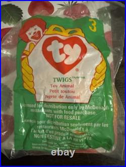 Ty Beanie Babies Twigs (Giraffe) McDonald's Toy 1999 SEALED & Rare Errors Ty Beanie Babies Twigs (Giraffe) McDonald's Toy 1999 SEALED & Rare Errors