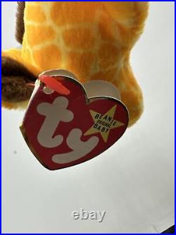 Ty Beanie Babies Twigs The Giraffe 1995 Errors Rare Blank Tag! Retired