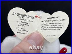 Ty Beanie Babies VALENTINO & VALENTINA-Retired-RARE-See Description-TAG Errors
