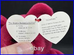 Ty Beanie Babies VALENTINO & VALENTINA-Retired-RARE-See Description-TAG Errors