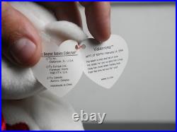 Ty Beanie Babies Valentino 1993/1994 Rare with Brown Nose Tag Errors