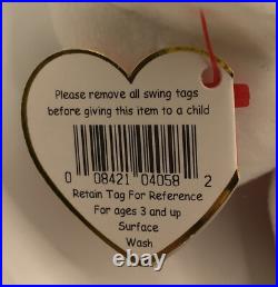 Ty Beanie Babies Valentino The Bear RARE With Errors (Retired)