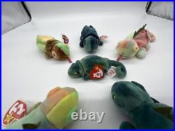 Ty Beanie Babies, Various Colors! Iggy & Rainbow, Many Errors! Rare Tie Dye PVC