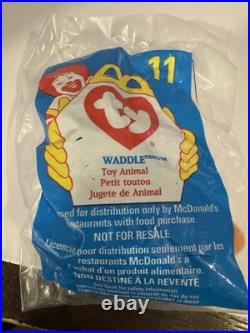 Ty Beanie Babies Waddle The Peng #11 McDonald's Toy 1999 SEALED & Rare Errors