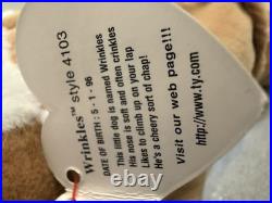 Ty Beanie Babies Wrinkles Bulldog 1996 RARE