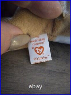 Ty Beanie Babies Wrinkles Bulldog Rare Tag Errors