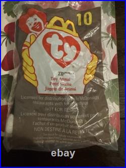 Ty Beanie Babies Zip The Cat #10 McDonald's Toy 1999 SEALED & Rare Errors
