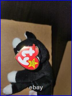 Ty Beanie Babies Zip the Cat 2 Versions Very Rare Mint Tag Errors RETIRED