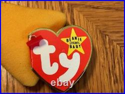 Ty Beanie Baby 1993 Magenta Patti the Platypus RARE TYPO 100% AUTHENTIC MINT
