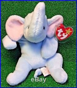 Ty Beanie Baby 1995 Peanut The Elephant Plush Toy RARE NEW RETIRED With Errors