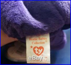 Ty Beanie Baby 1997 PRINCESS (Diana) Bear RARE & RETIRED Lot 481 Red Stamped