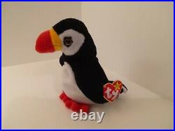 Ty Beanie Baby 1997 Retired Puffer The Puffin with Tag Errors Mint Rare