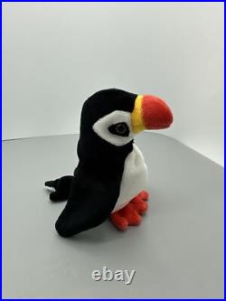 Ty Beanie Baby 1997 Retired Puffer The Puffin with Tag Errors Mint Rare