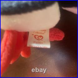 Ty Beanie Baby 1997 Retired Puffer The Puffin with Tag Errors Mint Rare