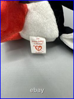 Ty Beanie Baby 1997 Retired Puffer The Puffin with Tag Errors Mint Rare