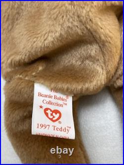 Ty Beanie Baby 1997 Teddy RARE Retired With Errors Ty Beanie Baby 1997 Teddy RARE Retired With Errors