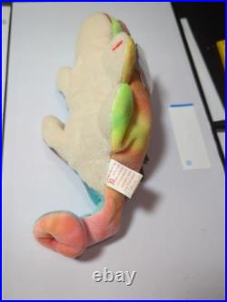 Ty Beanie Baby 1997 Tie-Dye Iggy Iguana Retired RARE EDITION No Tongue + Errors