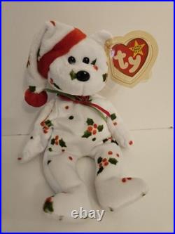 Ty Beanie Baby 1998 Holiday Teddy MINT WithRare ERRORS- Free Shipping