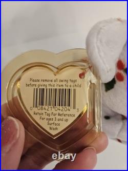 Ty Beanie Baby 1998 Holiday Teddy MINT WithRare ERRORS- Free Shipping