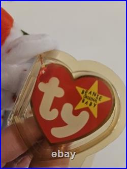 Ty Beanie Baby 1998 Holiday Teddy MINT WithRare ERRORS- Free Shipping
