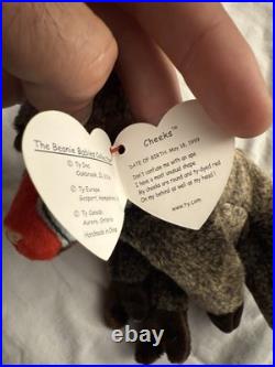 Ty Beanie Baby 1999 Cheeks Limited Edition Ty Beanie Baby RARE TAG ERROR Ty Beanie Baby 1999 Cheeks Limited Edition Ty Beanie Baby RARE TAG ERROR