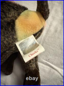 Ty Beanie Baby 1999 Cheeks Limited Edition Ty Beanie Baby RARE TAG ERROR Ty Beanie Baby 1999 Cheeks Limited Edition Ty Beanie Baby RARE TAG ERROR