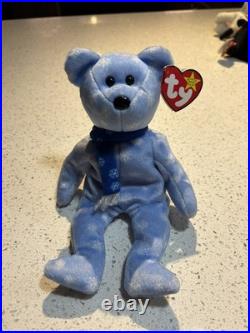 Ty Beanie Baby 1999 Holiday Teddy the Winter Snowflake RARE With Errors
