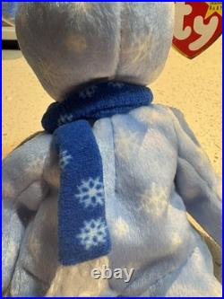 Ty Beanie Baby 1999 Holiday Teddy the Winter Snowflake RARE With Errors