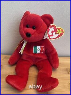 Ty Beanie Baby 1999 Osito the Mexico Bear Extremely RARE Errors Retired