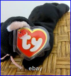 Ty Beanie Baby 3rd Gen. Very Rare Zip the All Black Cat with Perfect Mint Tags