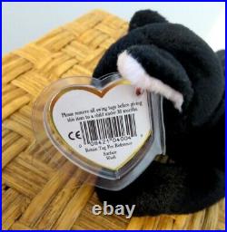 Ty Beanie Baby 3rd Gen. Very Rare Zip the All Black Cat with Perfect Mint Tags