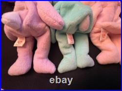 Ty Beanie Baby 5 Rabbits Rare Retired Errors