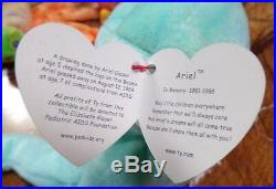 Ty Beanie Baby Ariel P. E. PELLETS, c2000 MINT In Memory1981-1988 RARE