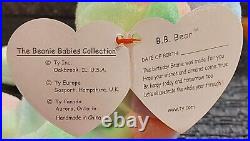 Ty Beanie Baby B. B. Birthday Bear Rare, Retired, witherrors Perfect Condition