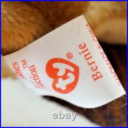 Ty Beanie Baby BERNIE Dog with Tag ERRORS Plush Toy RARE PVC NEW RETIRED Nurnberg