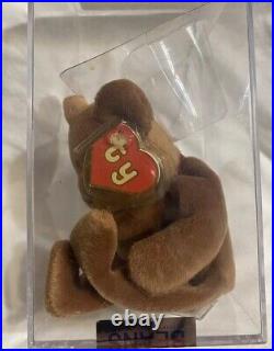 Ty Beanie Baby Babie Rare 2nd Gen Tag New Face NF Brown Teddy Athen TBB