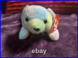 Ty Beanie Baby Babies 98 / 99 Sammy the Bear Rare With Errors Retired