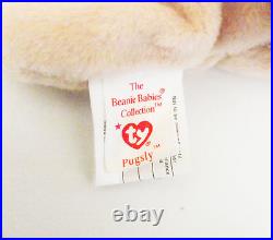 Ty Beanie Baby Babies Original Rare Pugsly The Dog Pvc Canada Errors Retired New