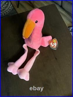 Ty Beanie Baby Babies Pinky the Flamingo 1995 Rare Retired withTags