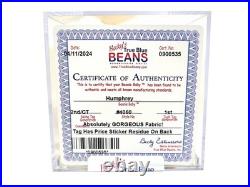 Ty Beanie Baby Babies Rare 2nd 1st Gen Tag Humphrey TBB Authenticated MWCT