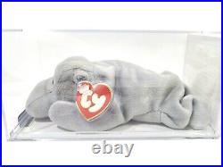 Ty Beanie Baby Babies Rare 3rd 1st Gen Gray Happy TBB Authenticated MWMT-MQ