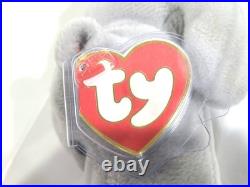 Ty Beanie Baby Babies Rare 3rd 1st Gen Gray Happy TBB Authenticated MWMT-MQ
