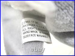 Ty Beanie Baby Babies Rare 3rd 1st Gen Gray Happy TBB Authenticated MWMT-MQ