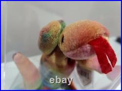 Ty Beanie Baby Babies Rare 3rd 1st Gen Lizzy Tie-Dyed TBB Authenticated MWMT-MQ