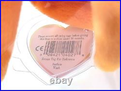 Ty Beanie Baby Babies Rare 3rd 1st Gen Orange Digger TBB Authenticated MWMT-MQ Ty Beanie Baby Babies Rare 3rd 1st Gen Orange Digger TBB Authenticated MWMT-MQ